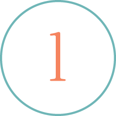 The image features a circular icon with a white background and a red number  1  at its center.